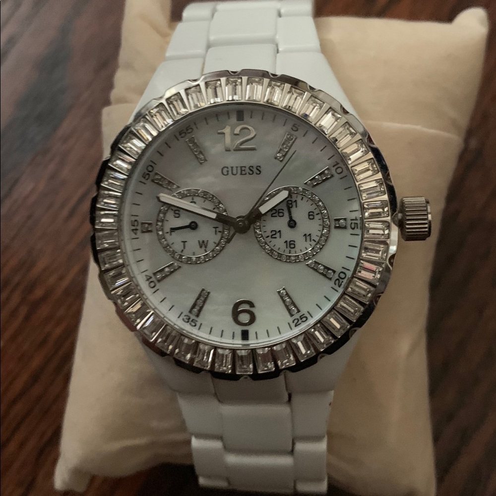 Guess white watch